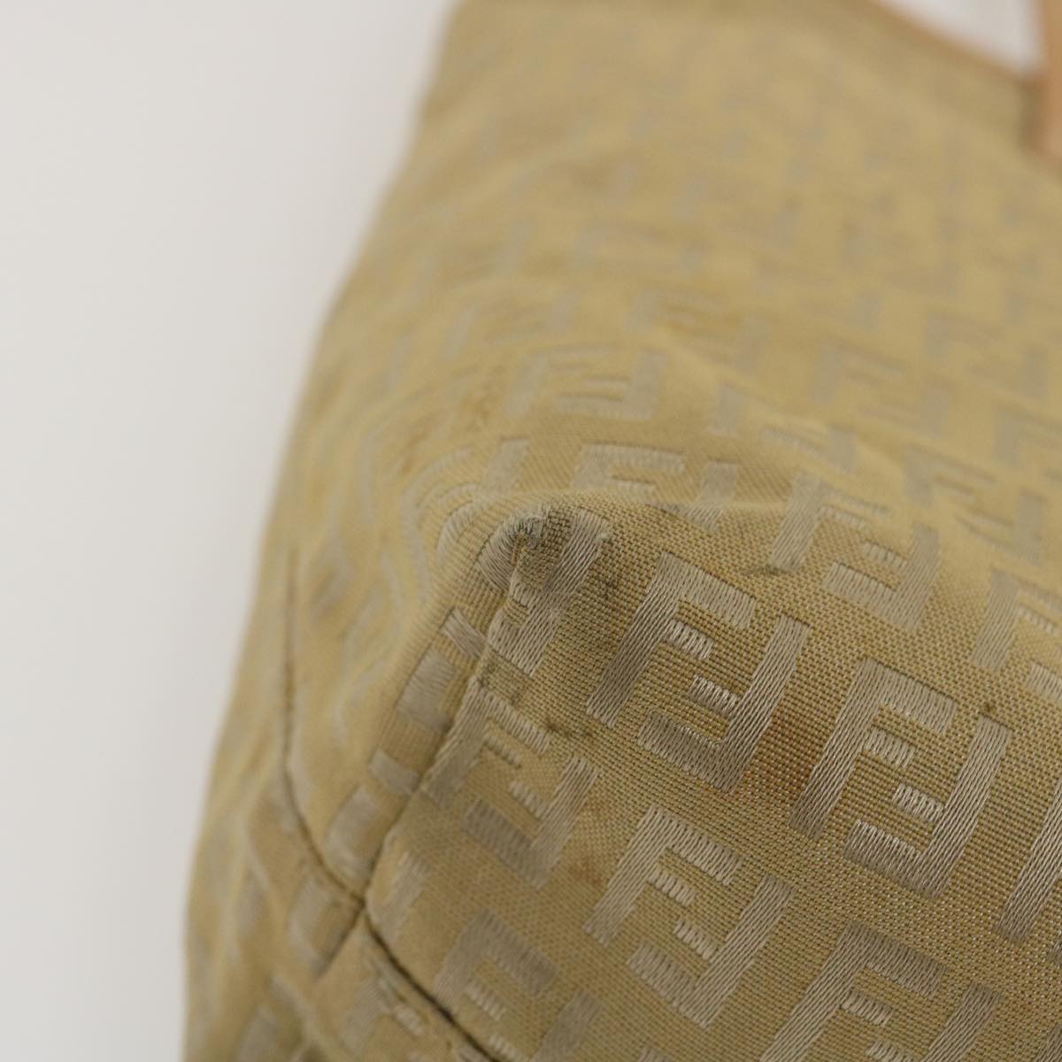 FENDI Zucchino Canvas Tote Bag Beige th2554