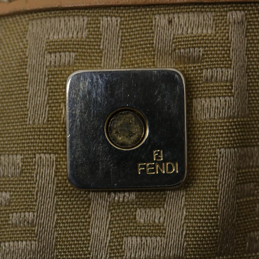 FENDI Zucchino Canvas Tote Bag Beige th2554