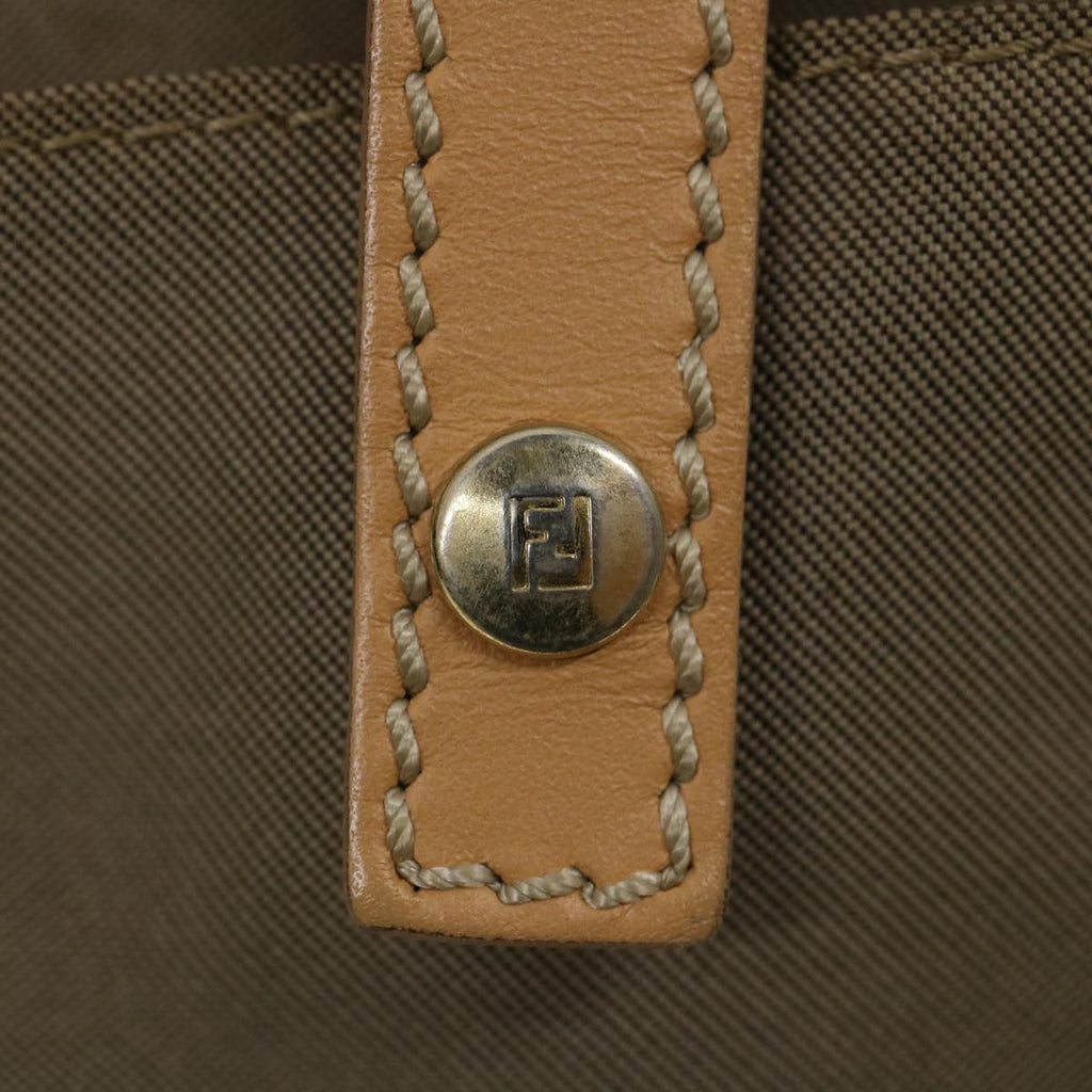 FENDI Zucchino Canvas Tote Bag Beige th2554