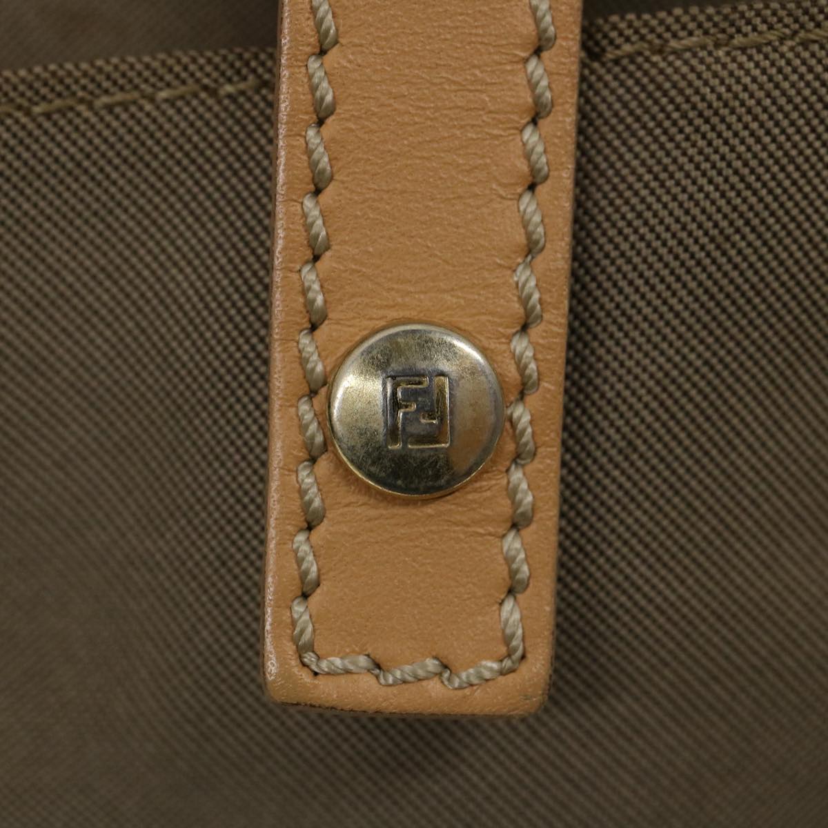 FENDI Zucchino Canvas Tote Bag Beige th2554