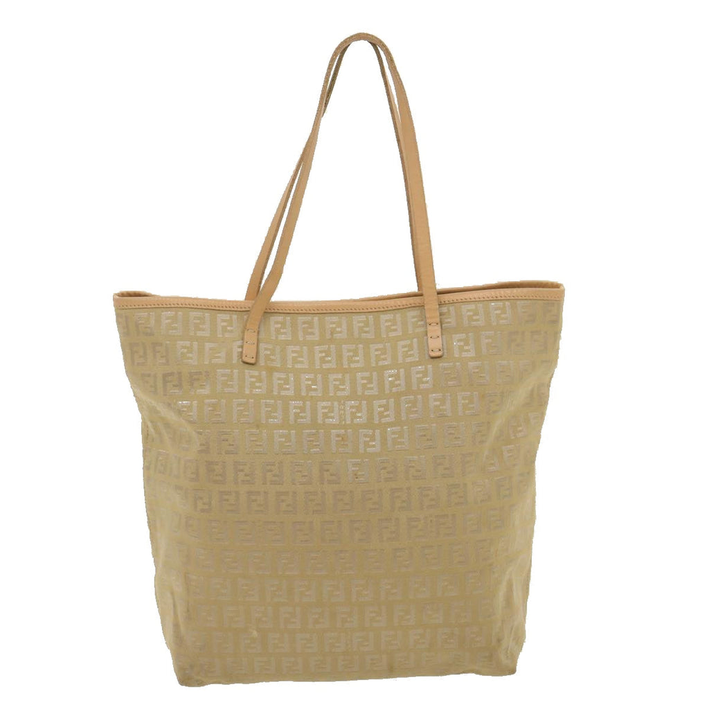 FENDI Zucchino Canvas Tote Bag Beige th2554