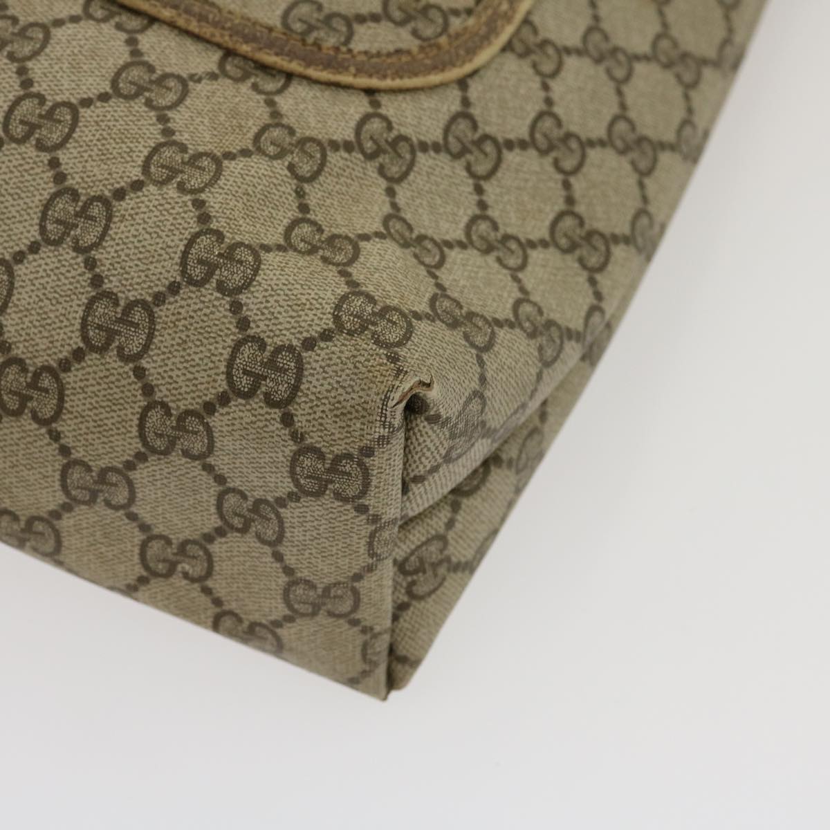 GUCCI Web Sherry Line GG Canvas Tote Bag Red Green Brown th2640