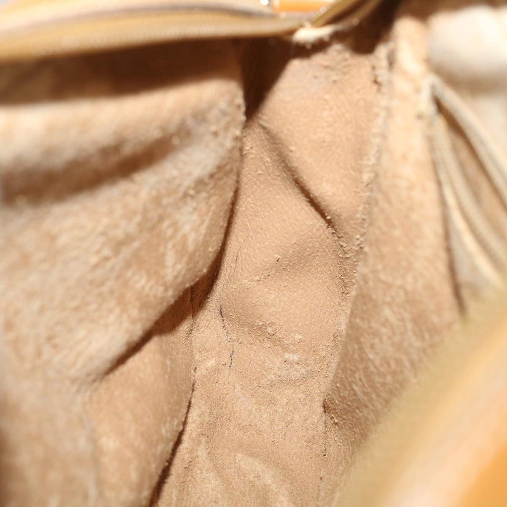 GUCCI Micro GG Canvas Shoulder Bag PVC Leather Beige Brown th2698