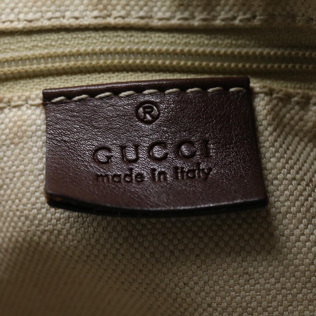 GUCCI Diamant Hand Bag Leather 2way Brown th2885