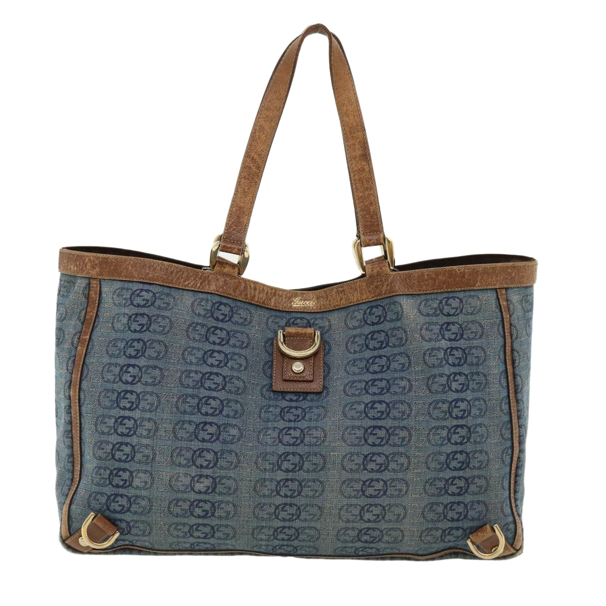 GUCCI Interlocking Tote Bag Blue th2955