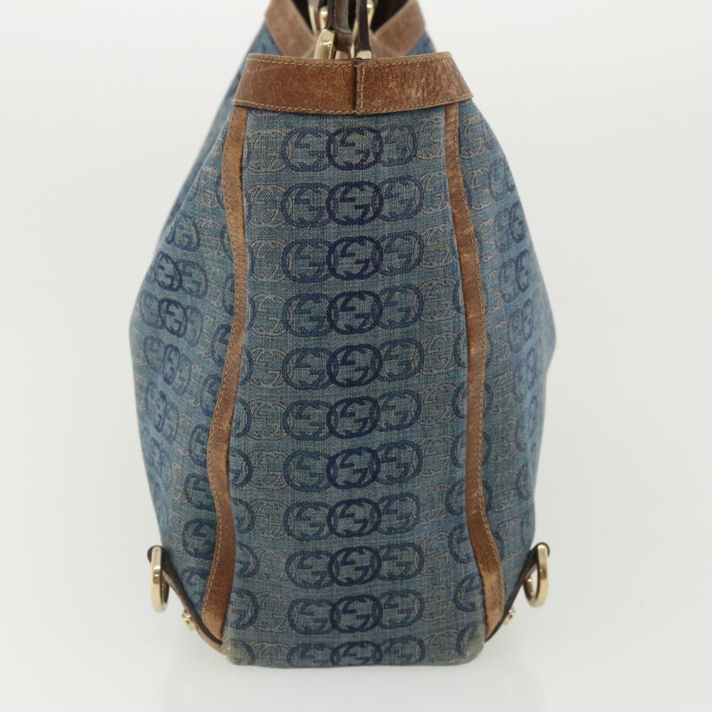 GUCCI Interlocking Tote Bag Blue th2955