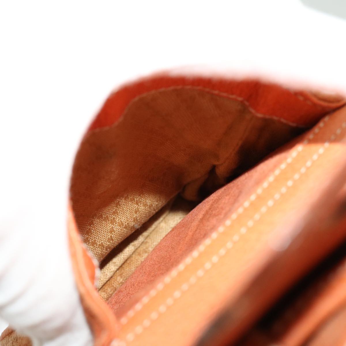 GUCCI Bamboo Backpack Suede Leather Orange th3041
