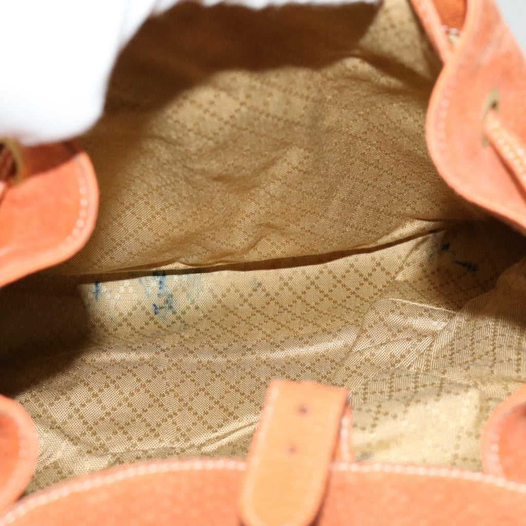 GUCCI Bamboo Backpack Suede Leather Orange th3041