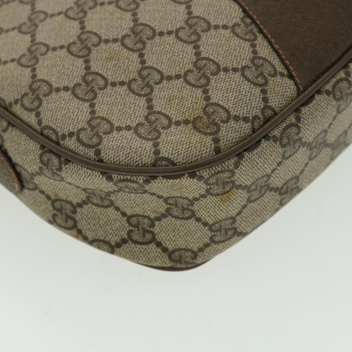 GUCCI GG Canvas Web Sherry Line Clutch Bag PVC Beige Red Green th3090