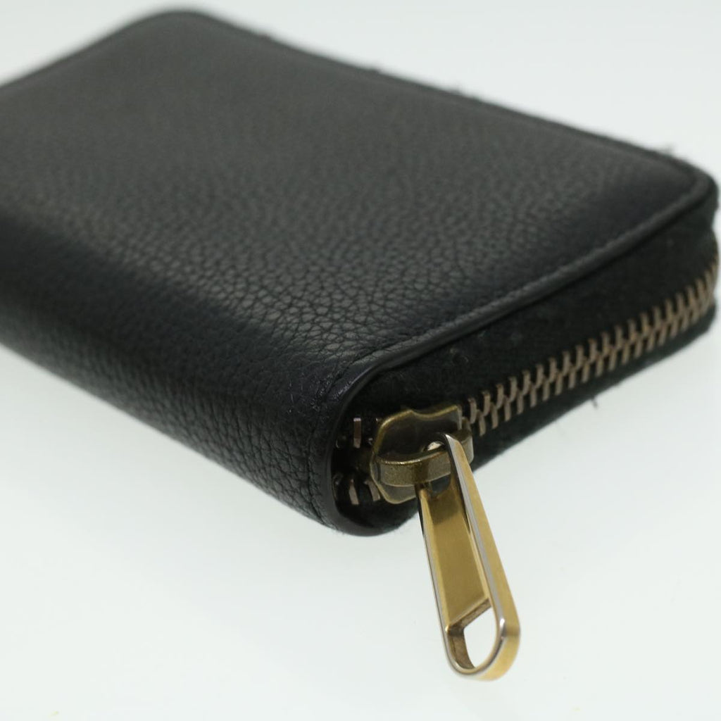 GUCCI Coin Purse Leather Black th3120