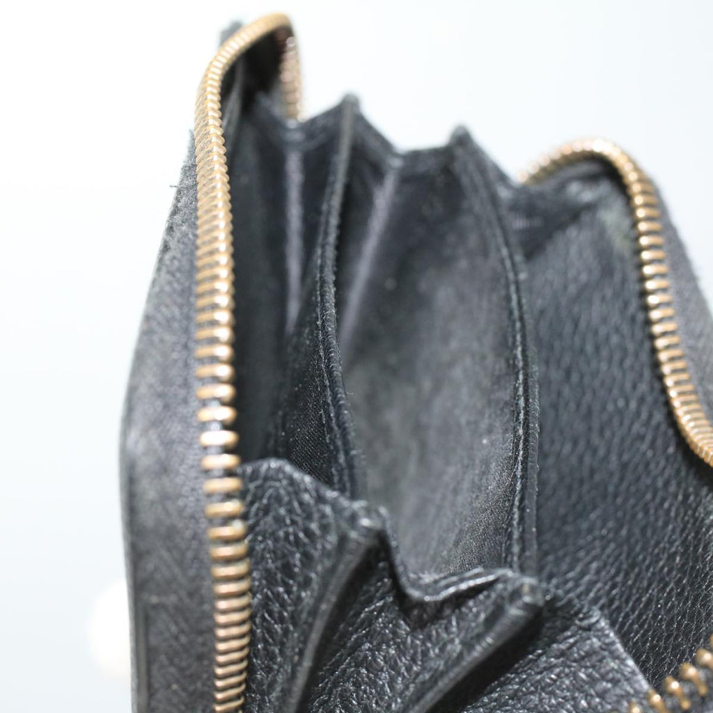 GUCCI Coin Purse Leather Black th3120