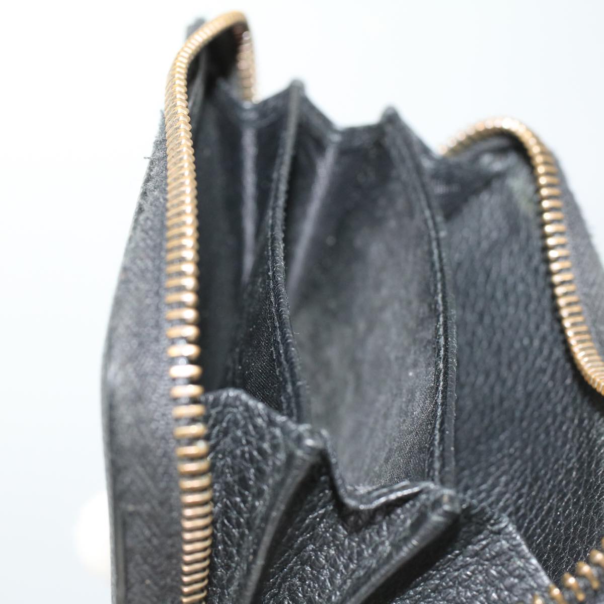 GUCCI Coin Purse Leather Black th3120