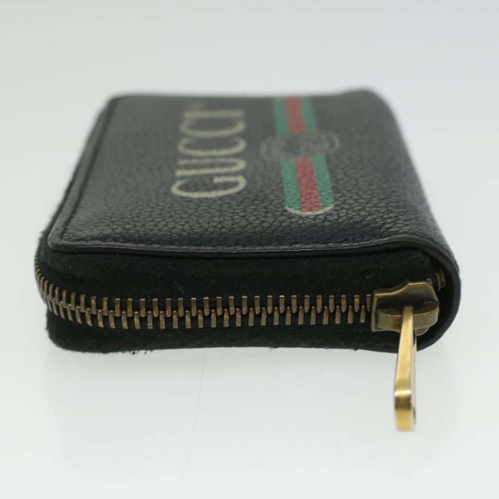 GUCCI Coin Purse Leather Black th3120