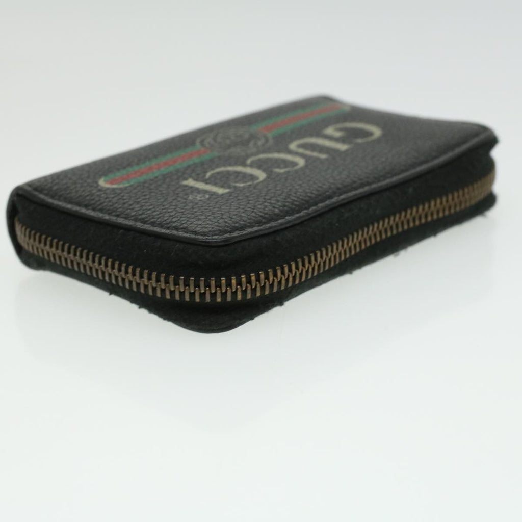 GUCCI Coin Purse Leather Black th3120