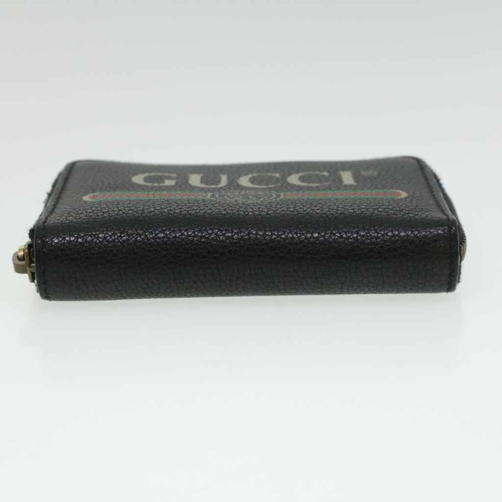GUCCI Coin Purse Leather Black th3120