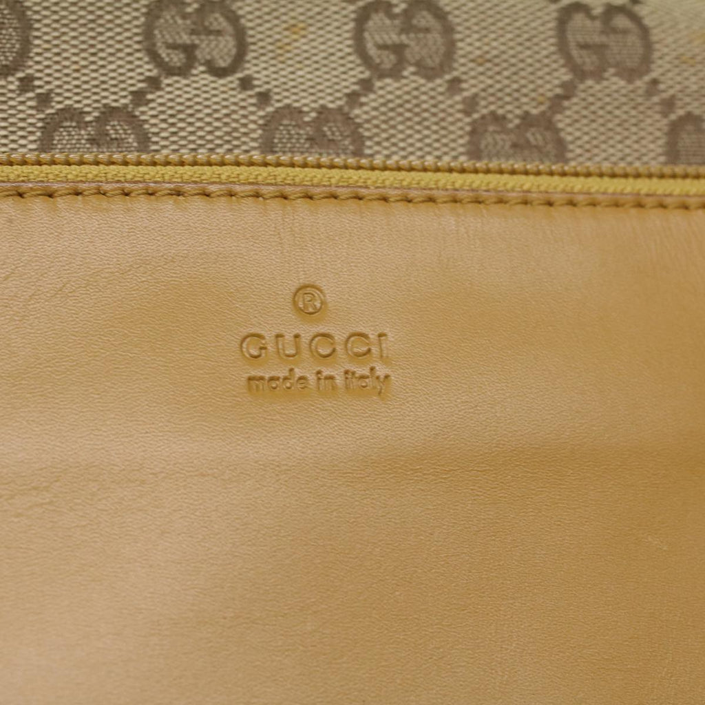 GUCCI Sherry Line GG Canvas Tote Bag Beige Red Brown th3191