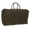 FENDI Zucca Canvas Hand Bag Brown Black th3287