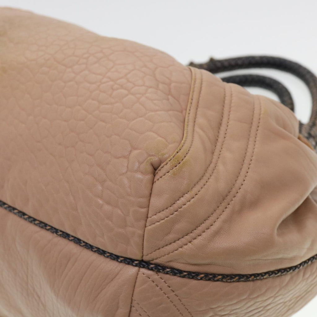 FENDI Spy bag Hand Bag Leather Beige 2415-8BR511-RO1-088 th3457