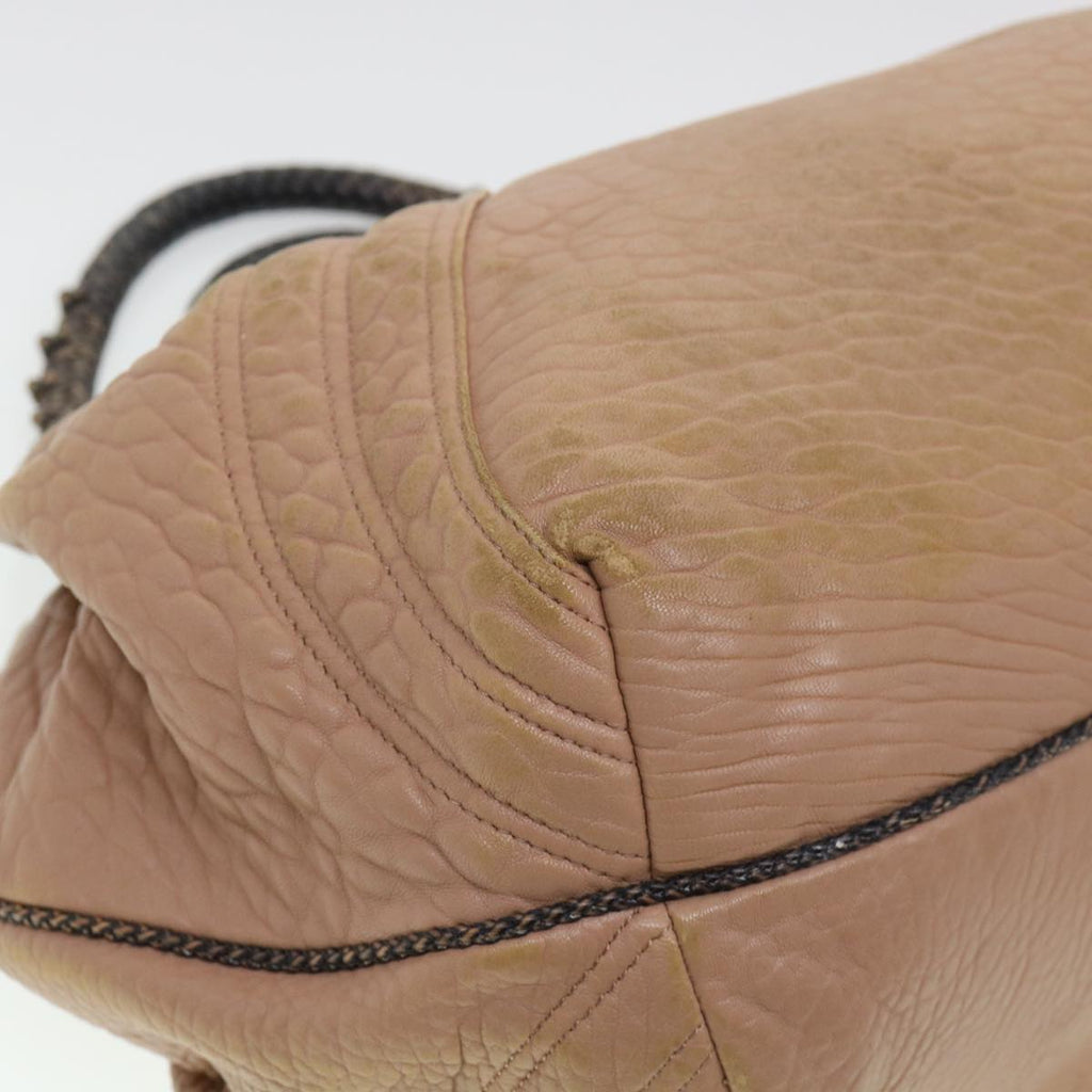 FENDI Spy bag Hand Bag Leather Beige 2415-8BR511-RO1-088 th3457