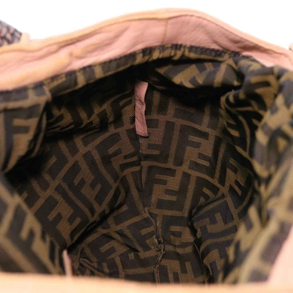 FENDI Spy bag Hand Bag Leather Beige 2415-8BR511-RO1-088 th3457