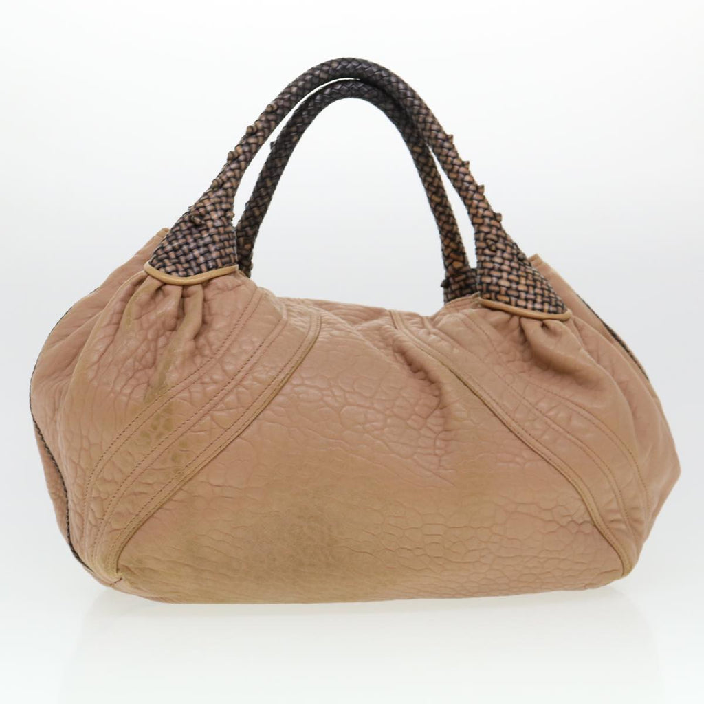 FENDI Spy bag Hand Bag Leather Beige 2415-8BR511-RO1-088 th3457