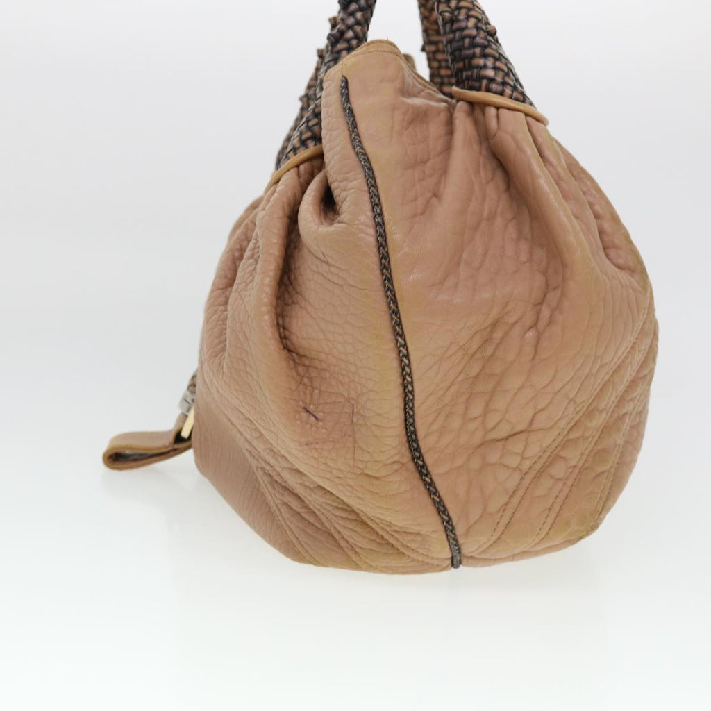 FENDI Spy bag Hand Bag Leather Beige 2415-8BR511-RO1-088 th3457