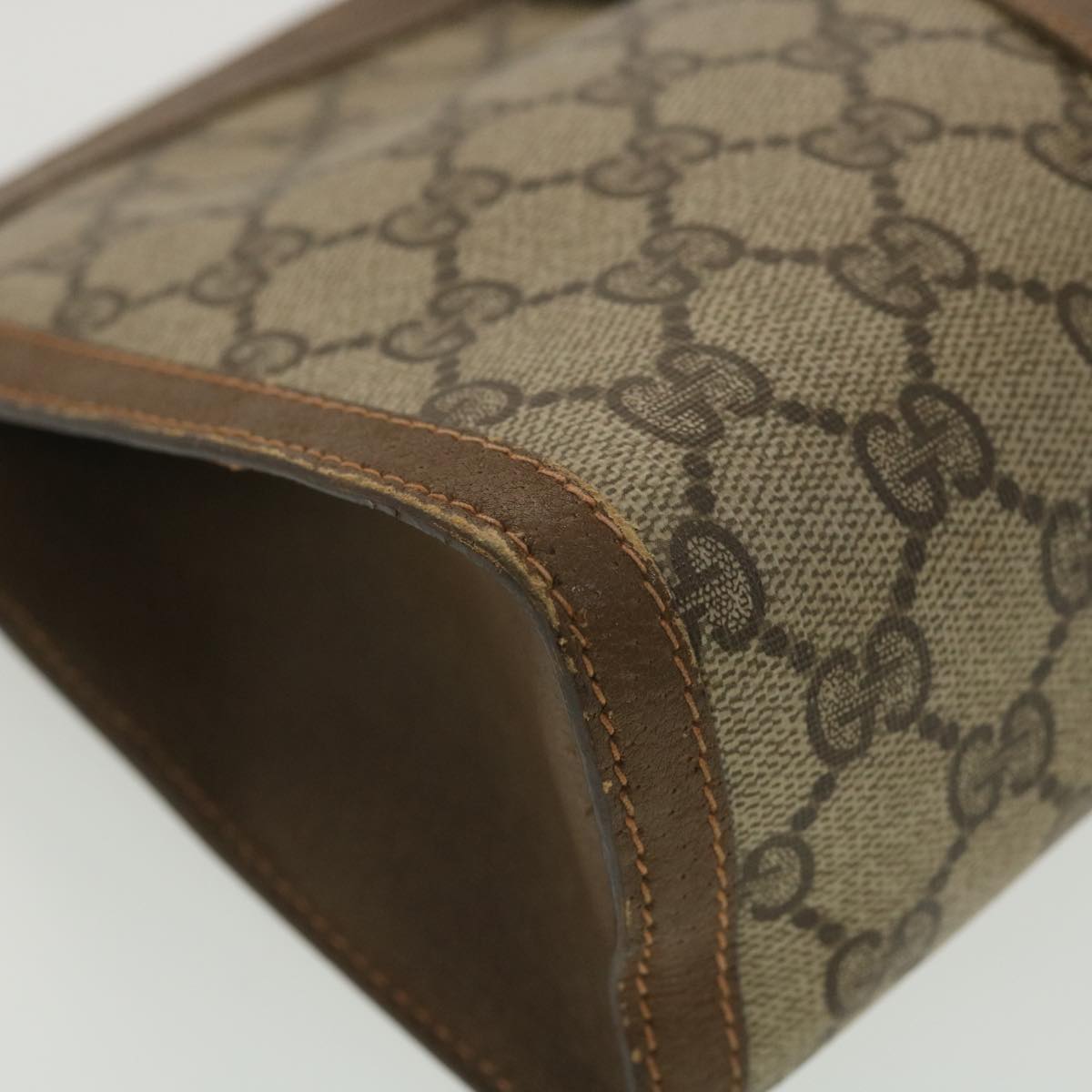 GUCCI GG Canvas Web Sherry Line Clutch Bag Beige Red Green 89 01 033 th3487