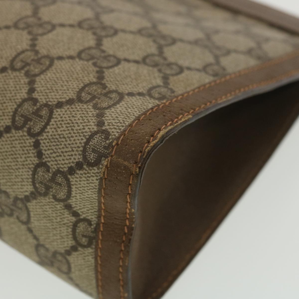 GUCCI GG Canvas Web Sherry Line Clutch Bag Beige Red Green 89 01 033 th3487
