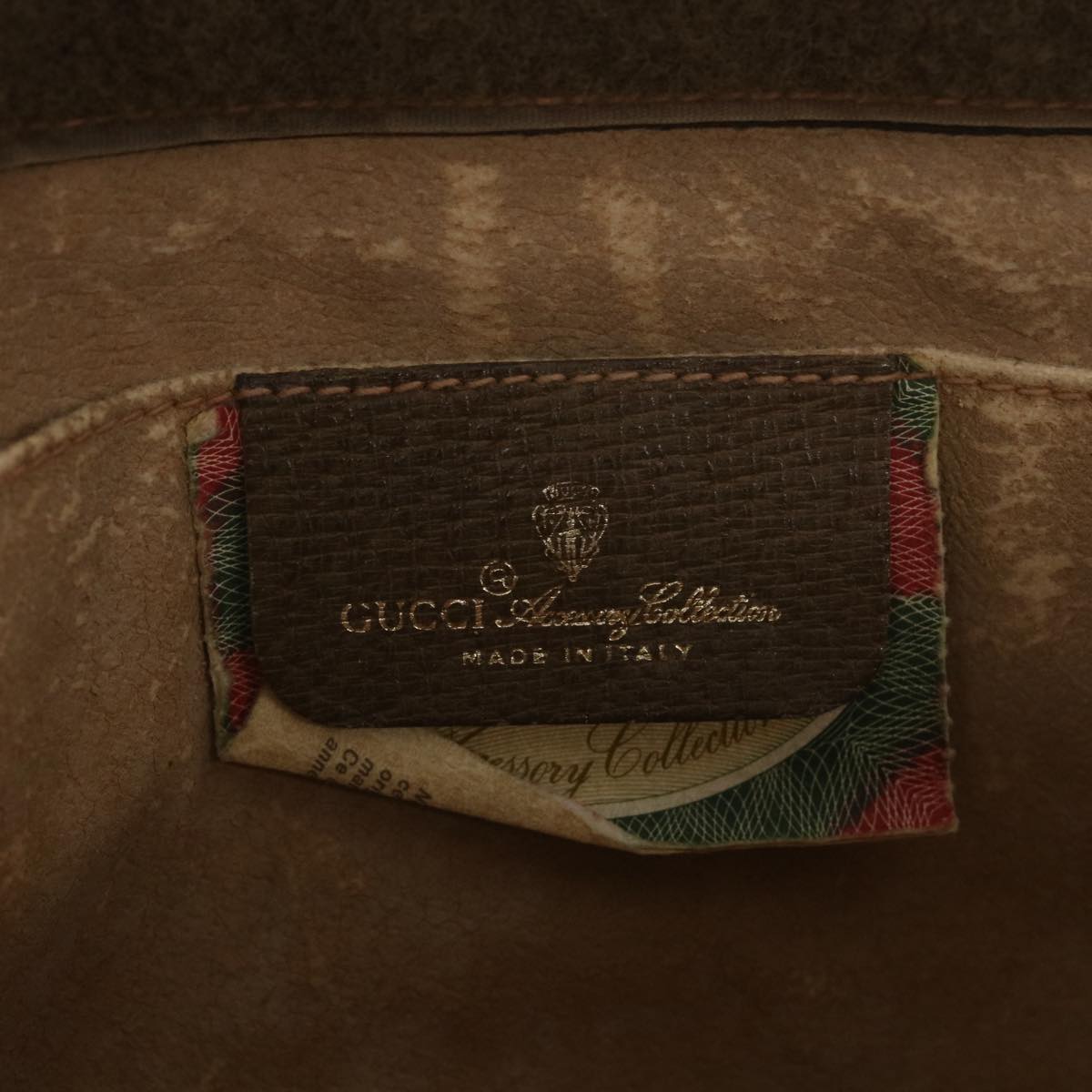 GUCCI GG Canvas Web Sherry Line Clutch Bag Beige Red Green 89 01 033 th3487
