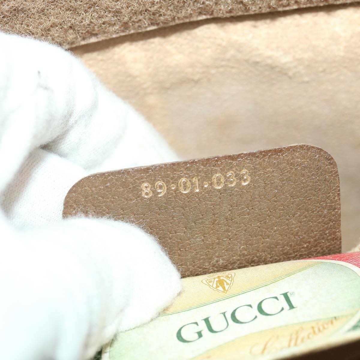 GUCCI GG Canvas Web Sherry Line Clutch Bag Beige Red Green 89 01 033 th3487
