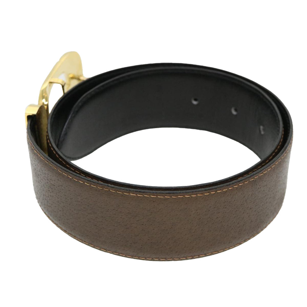 GUCCI Belt Leather 30.7"" Brown th3511