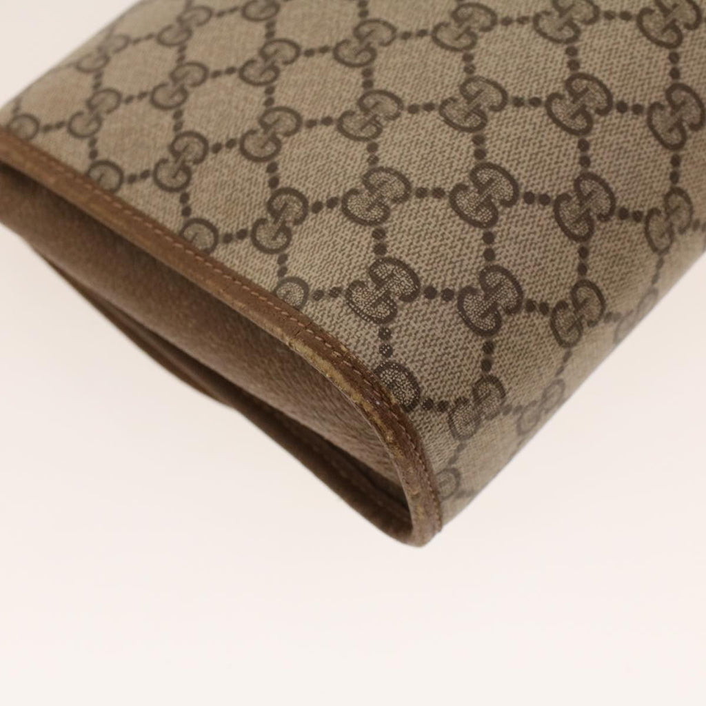 GUCCI GG Canvas Web Sherry Line Clutch Bag Beige Red Green 89.01.030 th3599