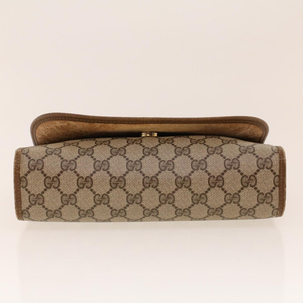 GUCCI GG Canvas Web Sherry Line Clutch Bag Beige Red Green 89.01.030 th3599