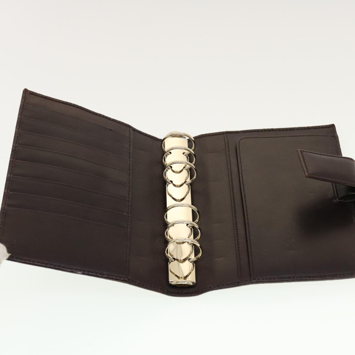 GUCCI GG Canvas Guccissima Agenda MM Day Planner Cover Brown 115241 th3649