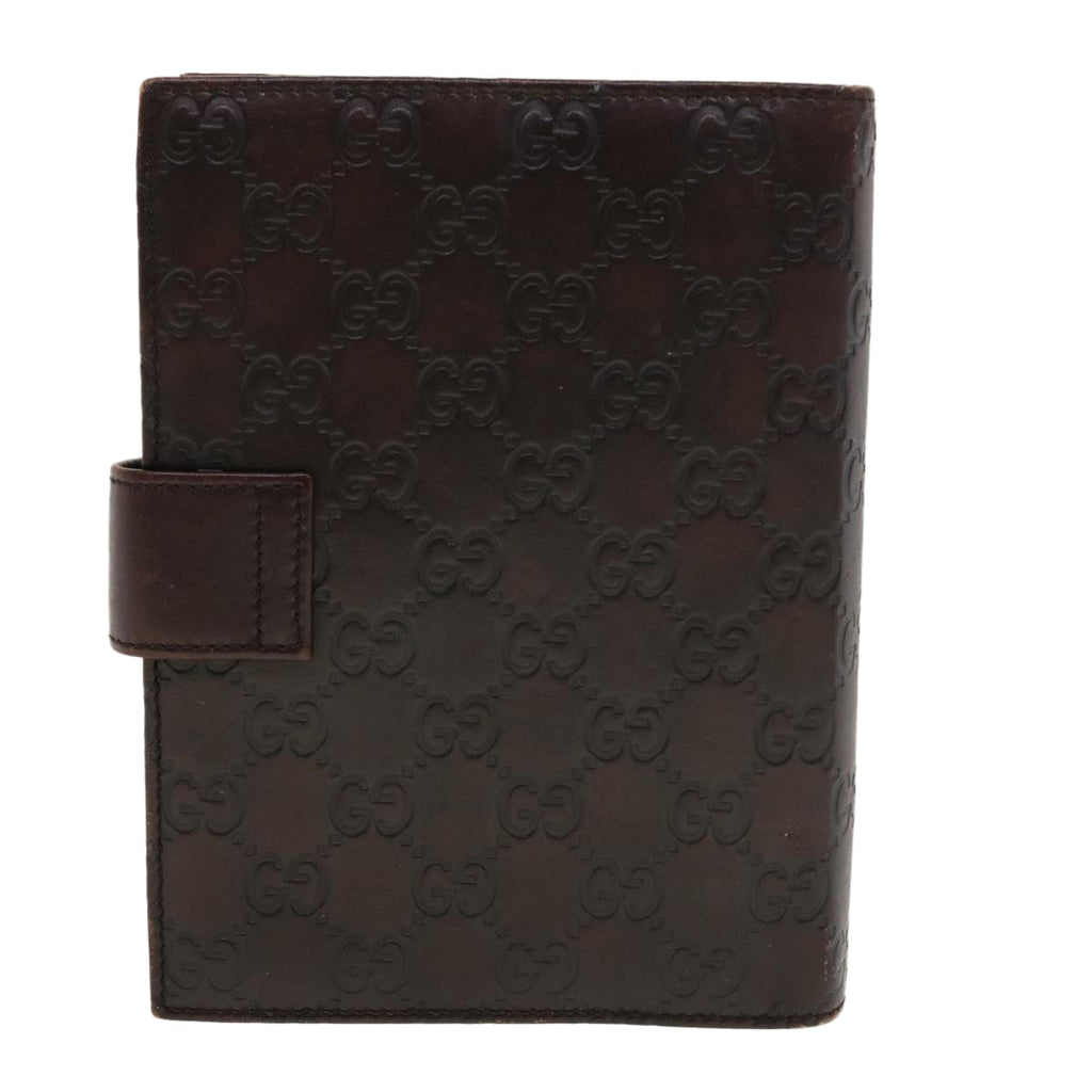 GUCCI GG Canvas Guccissima Agenda MM Day Planner Cover Brown 115241 th3649