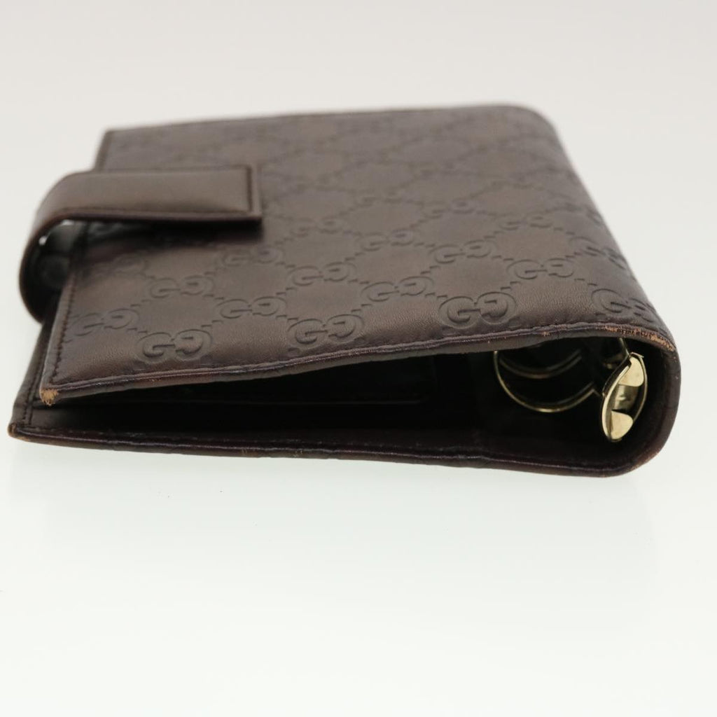 GUCCI GG Canvas Guccissima Agenda MM Day Planner Cover Brown 115241 th3649