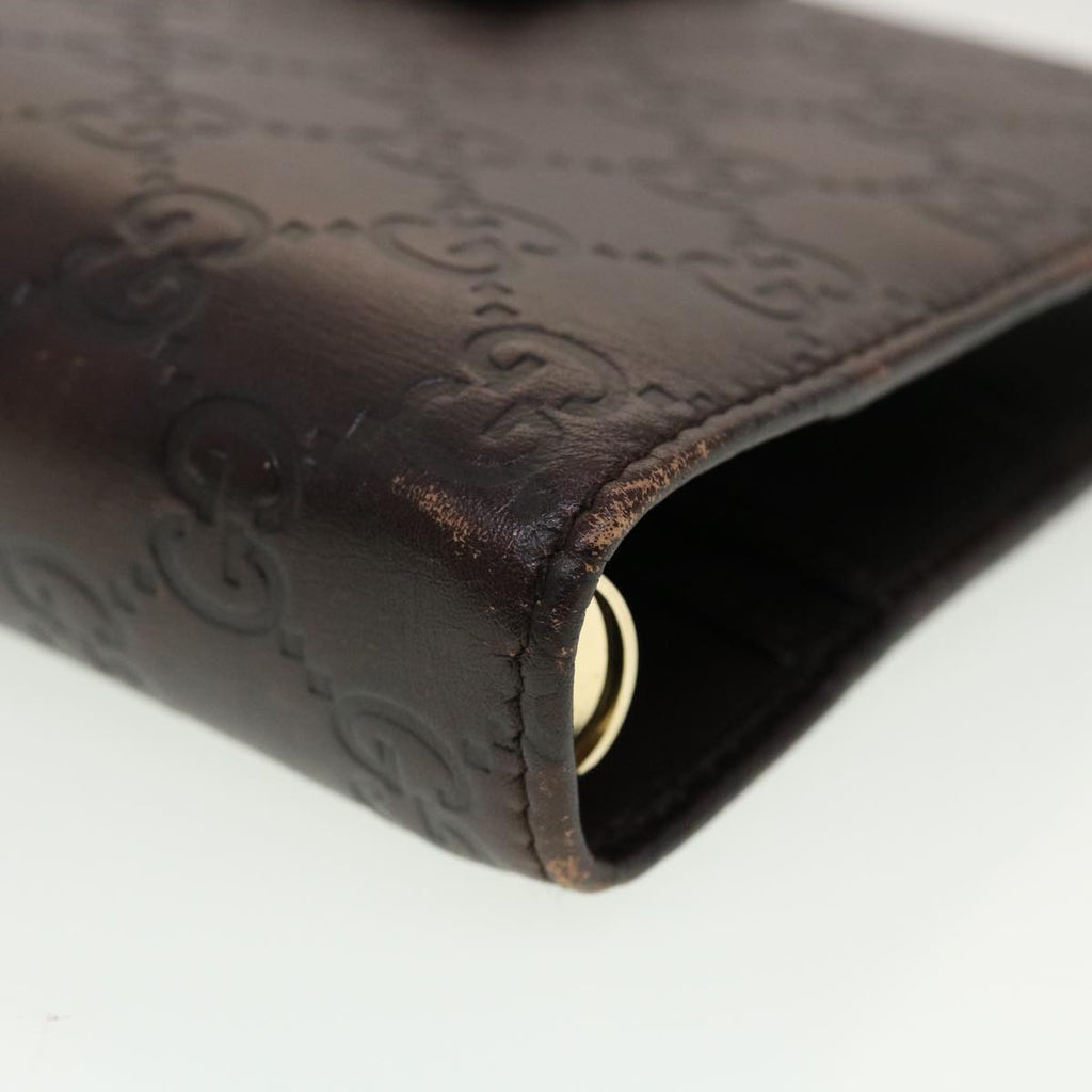 GUCCI GG Canvas Guccissima Agenda MM Day Planner Cover Brown 115241 th3649