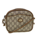 GUCCI GG Plus Canvas Shoulder Bag PVC Leather Beige th3681