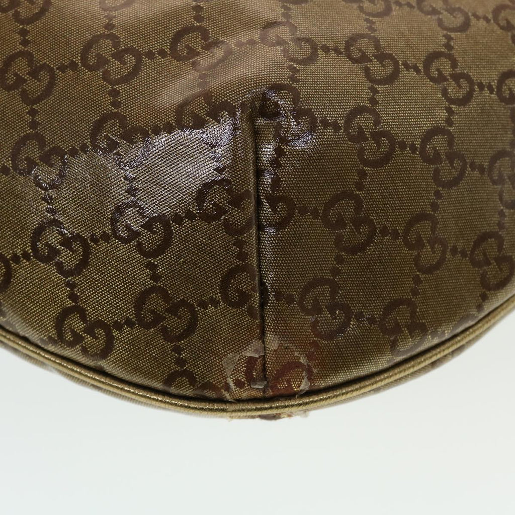 GUCCI GG Crystal Sherry Line Shoulder Bag Gold Brown Orange 181092 th3701