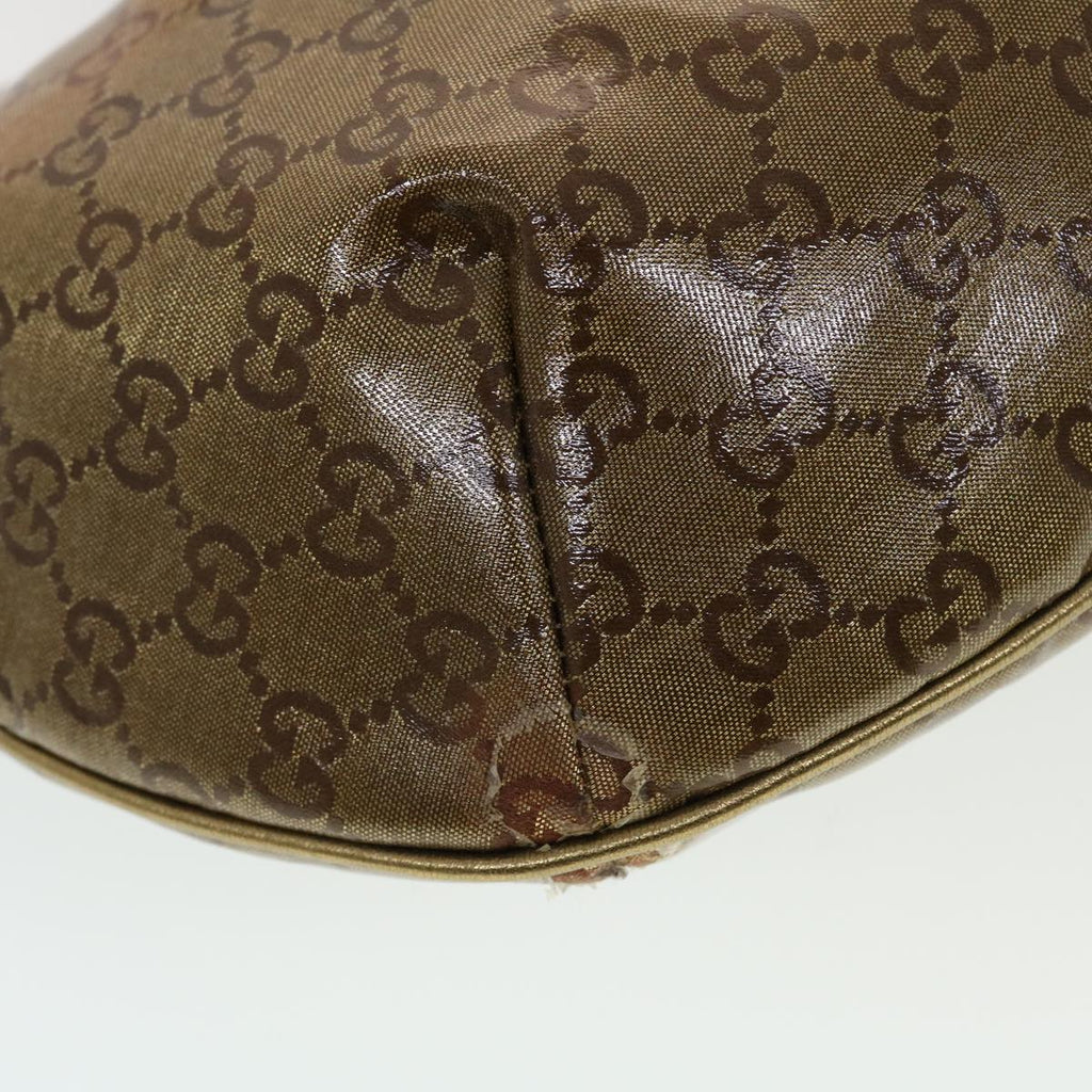 GUCCI GG Crystal Sherry Line Shoulder Bag Gold Brown Orange 181092 th3701