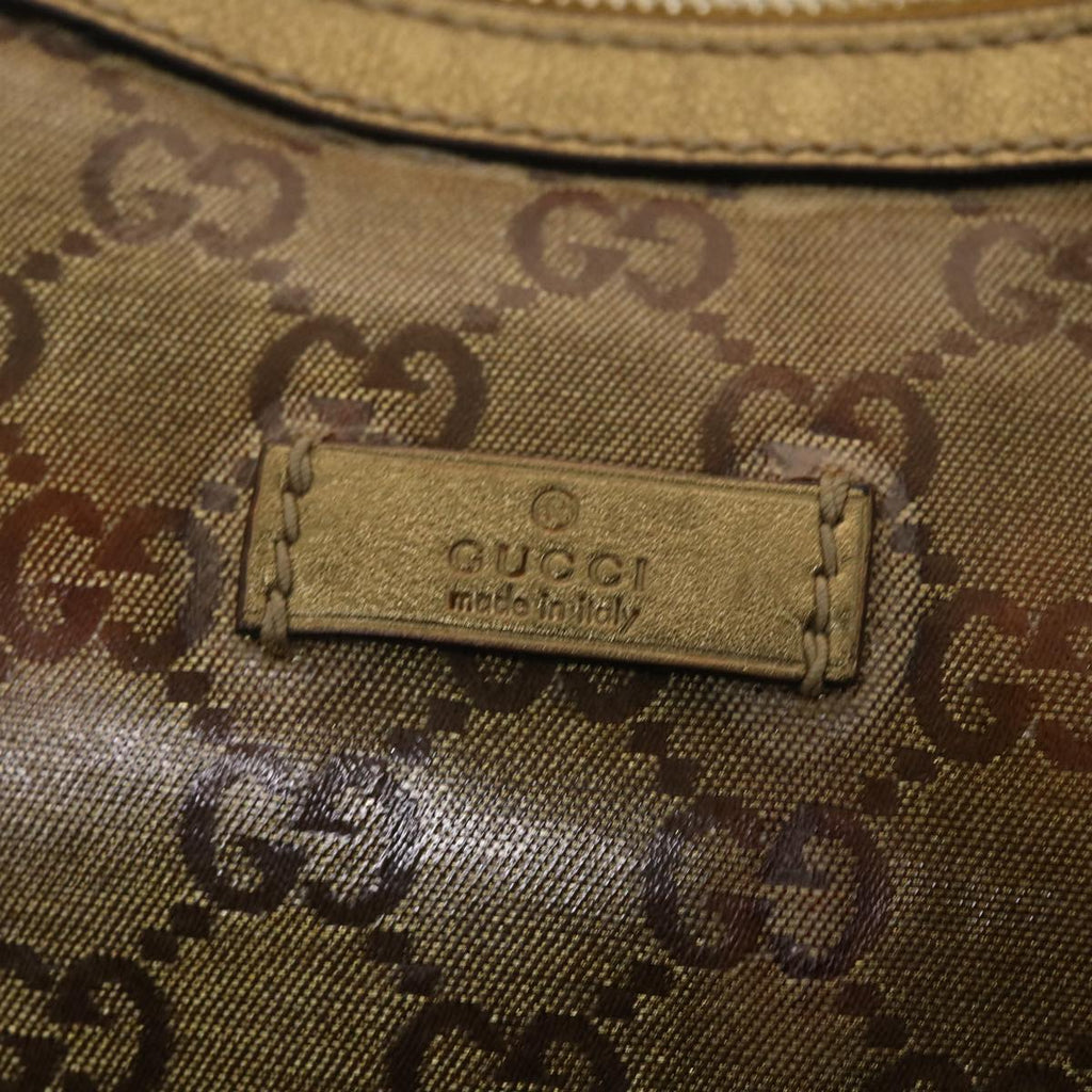GUCCI GG Crystal Sherry Line Shoulder Bag Gold Brown Orange 181092 th3701