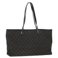GUCCI GG Canvas Tote Bag Black 36173 1705 th3729