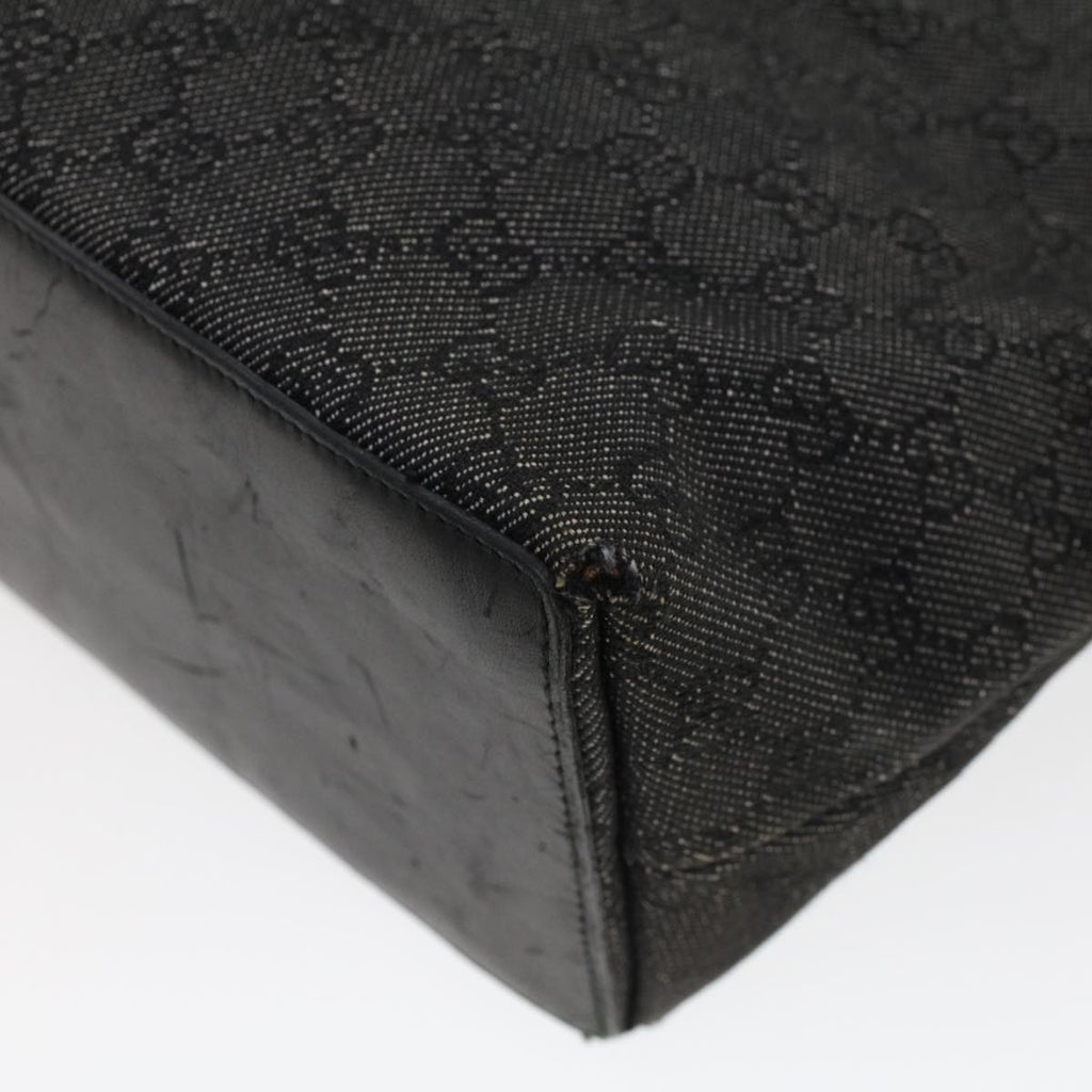 GUCCI GG Canvas Tote Bag Black 36173 1705 th3729