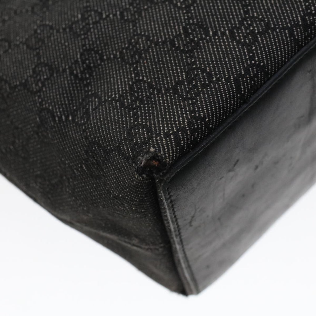 GUCCI GG Canvas Tote Bag Black 36173 1705 th3729