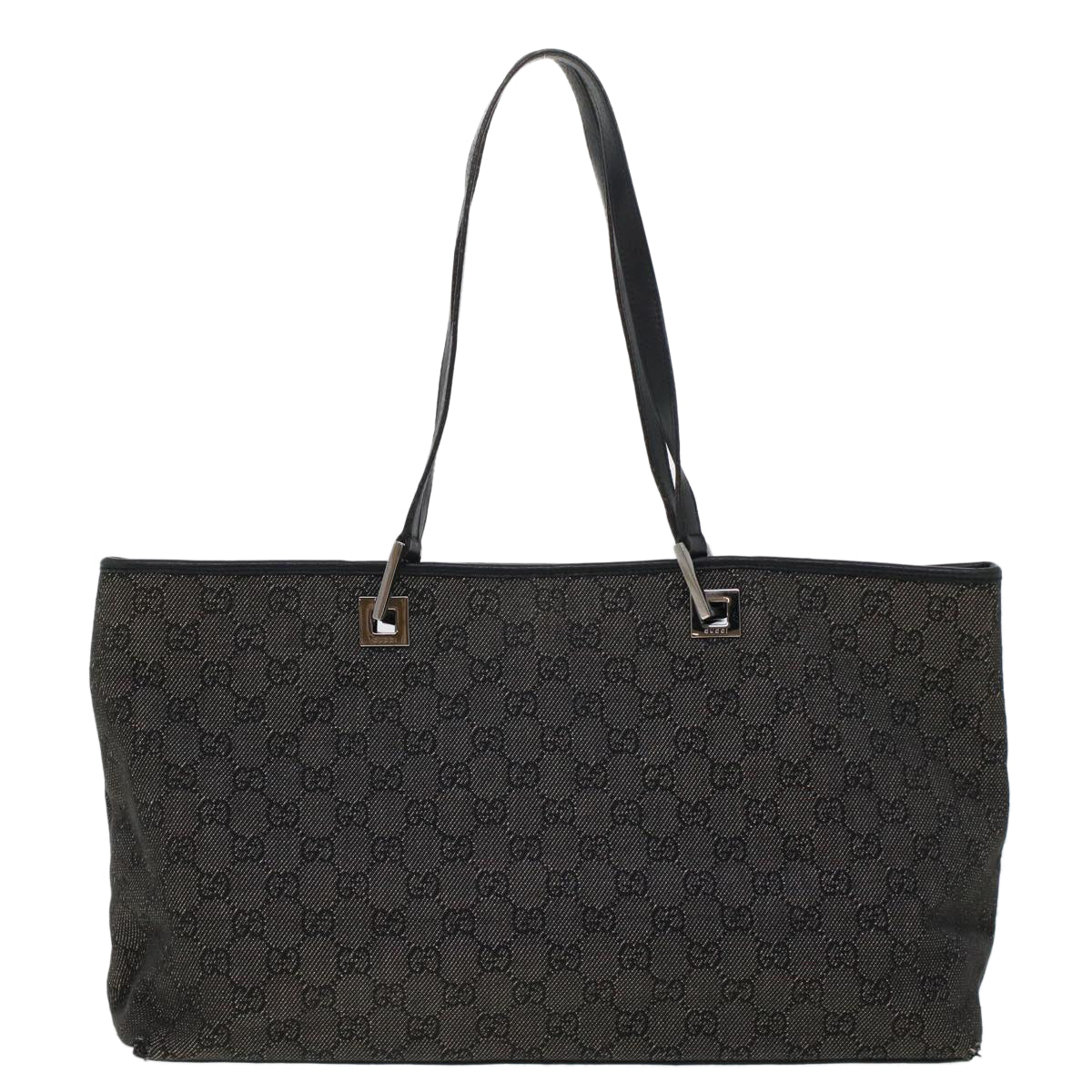 GUCCI GG Canvas Tote Bag Black 36173 1705 th3729