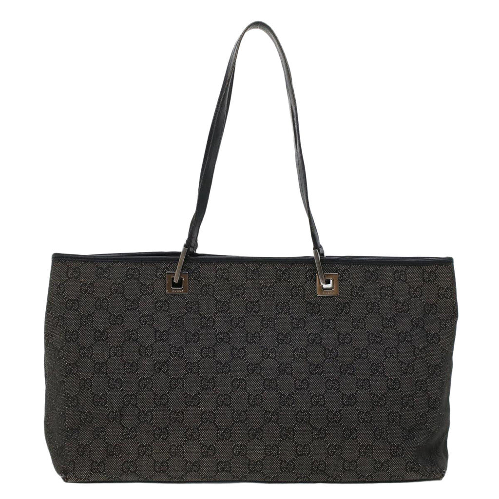 GUCCI GG Canvas Tote Bag Black 36173 1705 th3729
