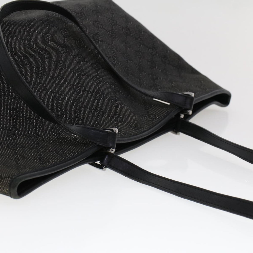 GUCCI GG Canvas Tote Bag Black 36173 1705 th3729