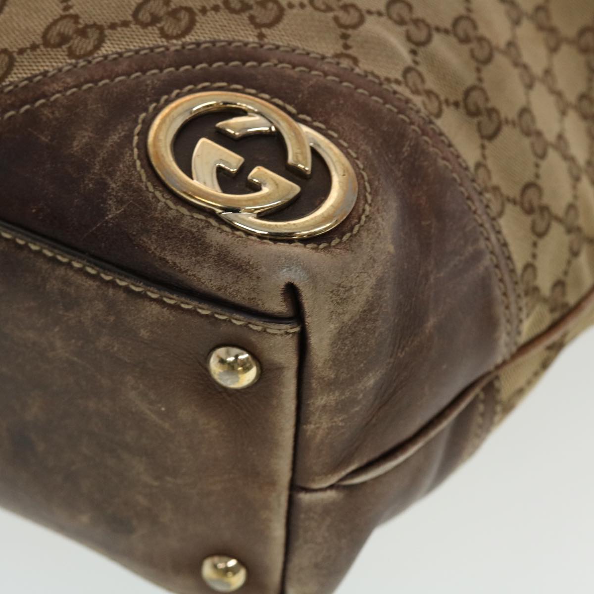 GUCCI GG Canvas Tote Bag Beige 169945 th3742