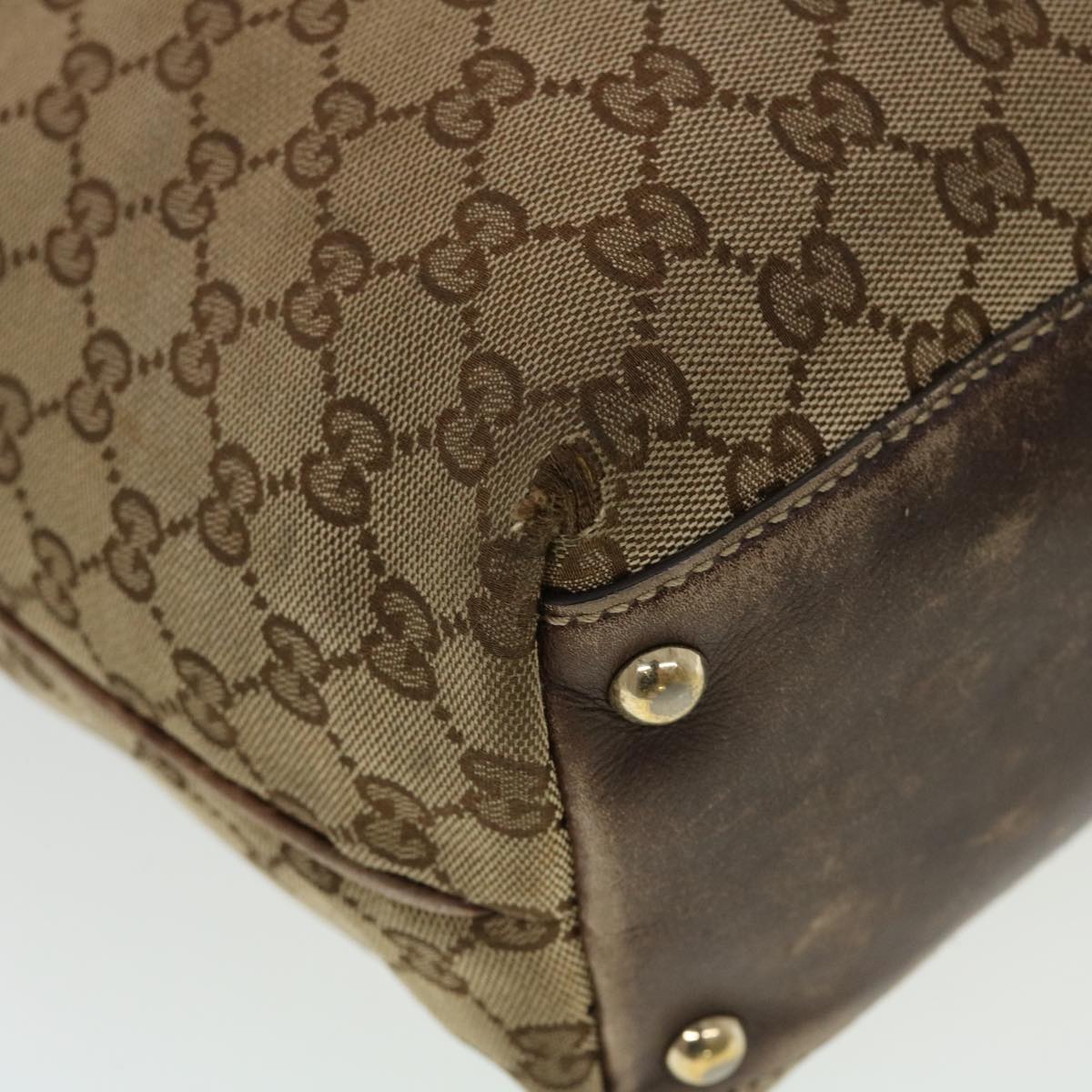 GUCCI GG Canvas Tote Bag Beige 169945 th3742