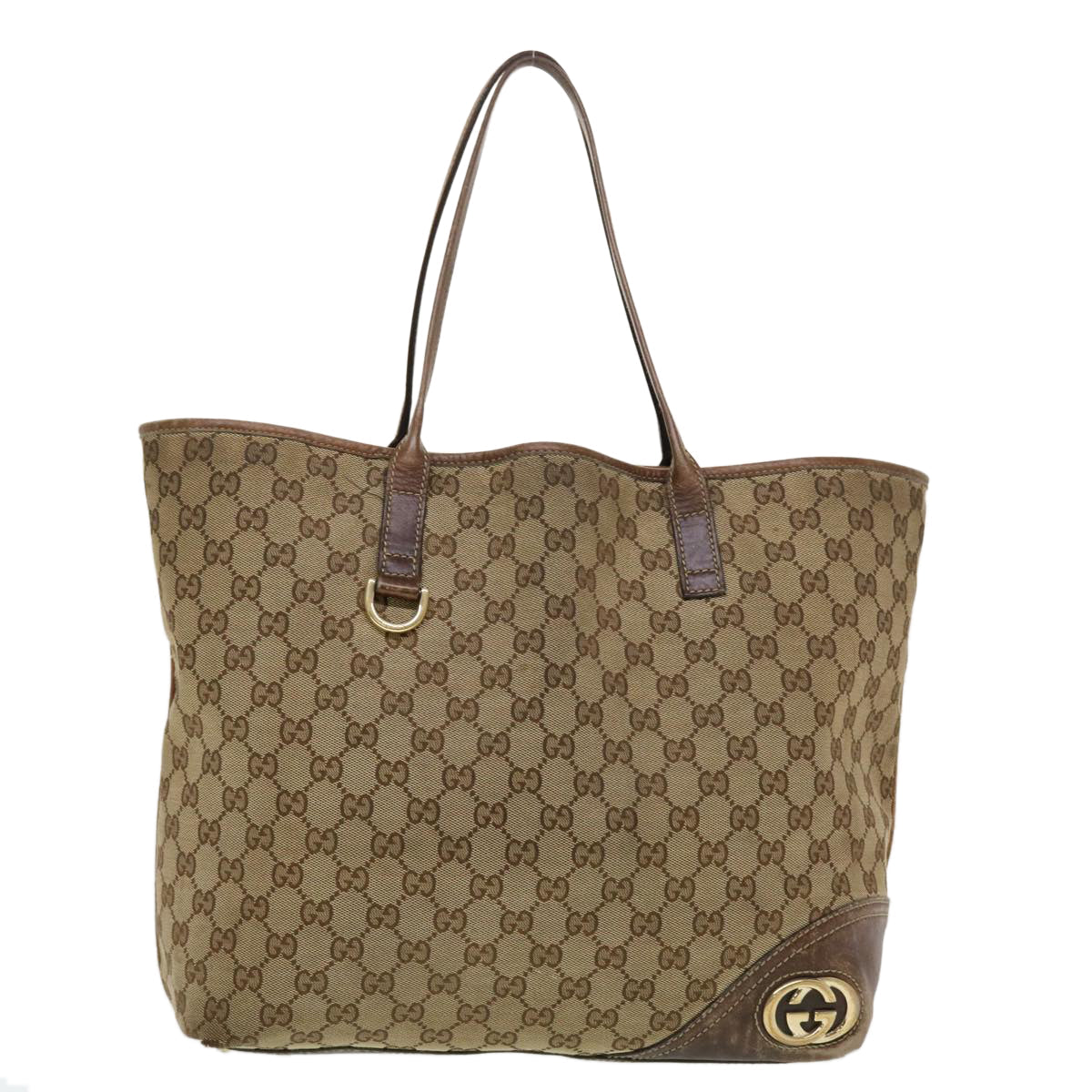 GUCCI GG Canvas Tote Bag Beige 169945 th3742